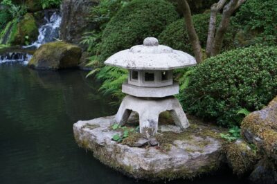 Authentic Japanese Stone Lanterns: Granite Colors