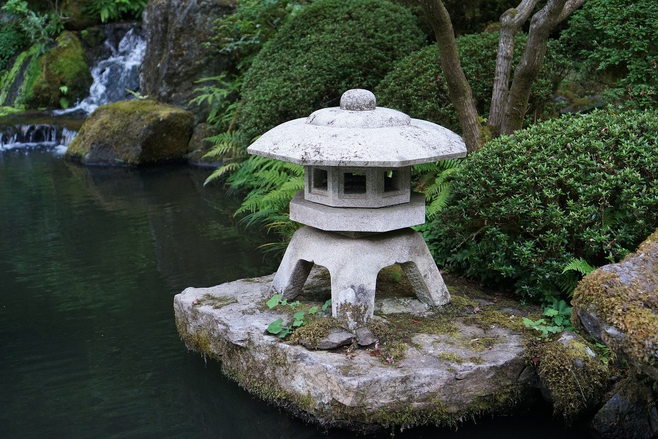 Japanese imitation stone lantern